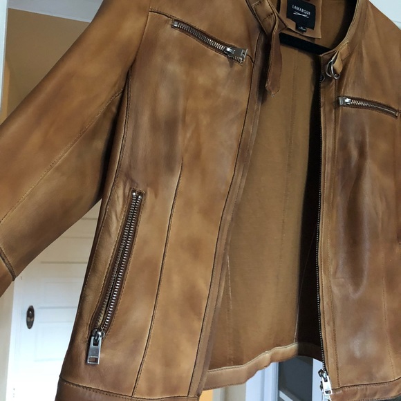 Lamarque - Tan Leather Jacket - Picture 3 of 6